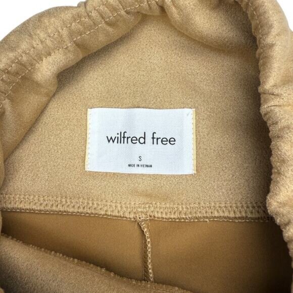 NWT WILFRED FREE Aritzia Daria Vegan Suede Leggings Size Small Tannin - Picture 5 of 7